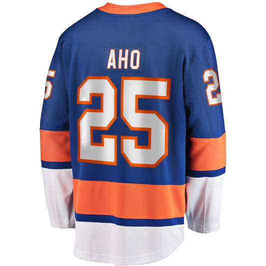 NY.Islanders #25 Sebastian Aho Fanatics Branded Home Breakaway Player Jersey  Royal Stitched American Hockey Jerseys CROVYIE