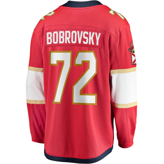 F.Panthers #72 Sergei Bobrovsky Fanatics Branded Breakaway Player Jersey Red Stitched American Hockey Jerseys CROVYIE