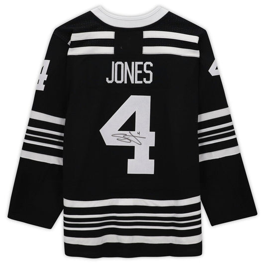 C.Blackhawks #4 Seth Jones Fanatics Authenti Autographed Alternate Authentic Jersey Black Stitched American Hockey Jerseys CROVYIE