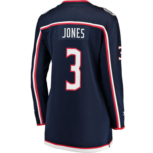 C.Blue Jackets #3 Seth Jones Fanatics Branded Home Premier Breakaway Player Jersey  Navy Stitched American Hockey Jerseys CROVYIE