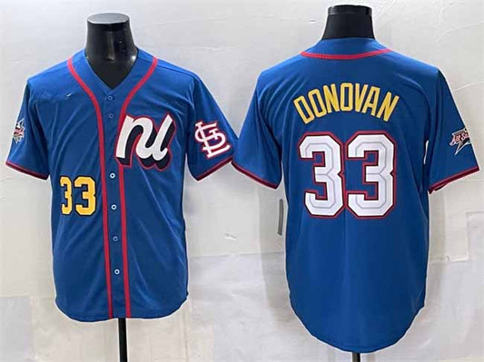 St. Louis Cardinals National League #33 Brendan Donovan Blue 2025 All-Star Edition Limited Stitched Baseball Jersey