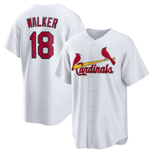 St. Louis Cardinals #18 Jordan Walker Home Official Replica Player Jersey - White Stitched Baseball Jersey