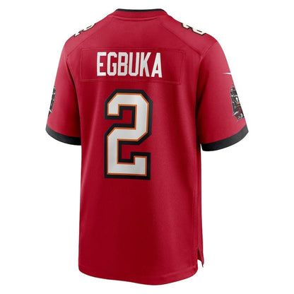 TB.Buccaneers #2 Emeka Egbuka Red Team Game American Football Jerseys