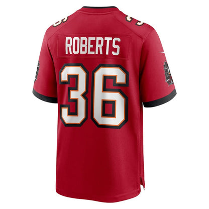 TB.Buccaneers #36 JJ Roberts Red Team Game American Football Jerseys