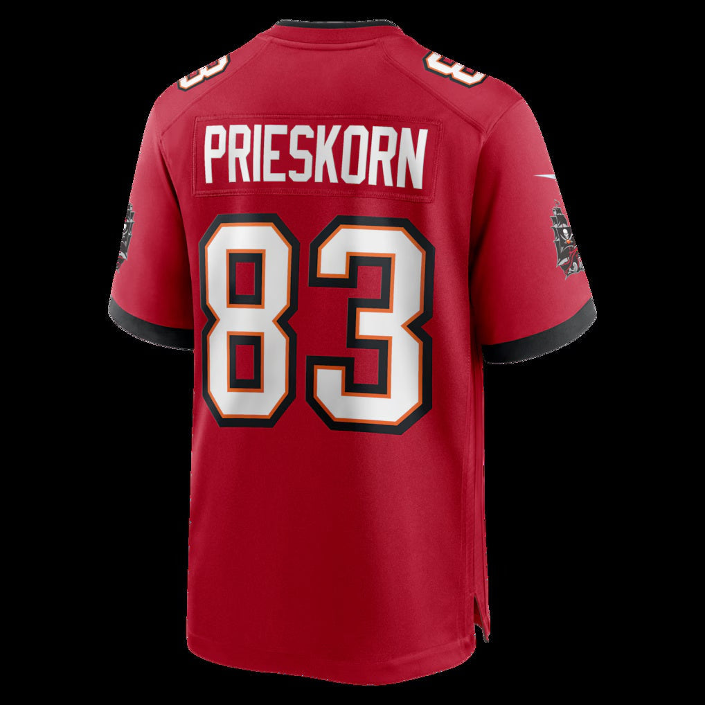TB.Buccaneers #83 Caden Prieskorn Red Team Game American Football Jerseys