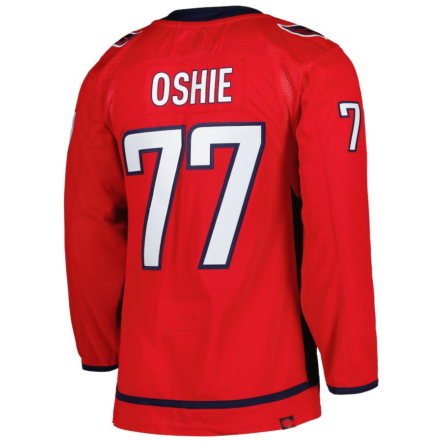 W.Capitals #77 TJ Oshie Home Primegreen Authentic Pro Player Jersey Red Stitched American Hockey Jerseys CROVYIE