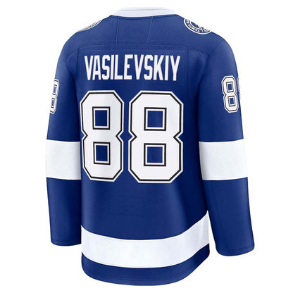 TB.Lightning #88 Andrei Vasilevskiy Fanatics Home Premium Jersey - Blue Stitched American Hockey Jerseys CROVYIE