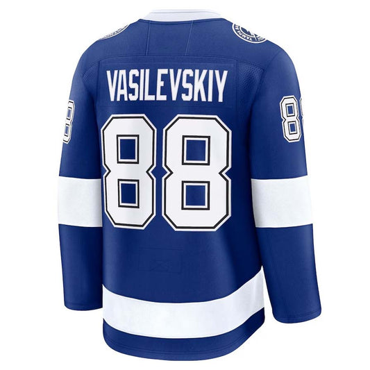 TB.Lightning #88 Andrei Vasilevskiy Fanatics Home Premium Jersey - Blue Stitched American Hockey Jerseys CROVYIE