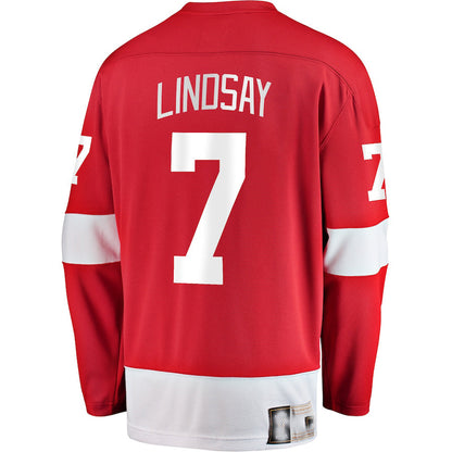D.Red Wings #7 Ted Lindsay Fanatics Branded Premier Breakaway Retired Player Jersey Red Stitched American Hockey Jerseys CROVYIE