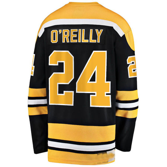 B.Bruins #24 Terry O'Reilly Fanatics Branded Premier Breakaway Retired Player Jersey  Black Stitched American Hockey Jerseys CROVYIE