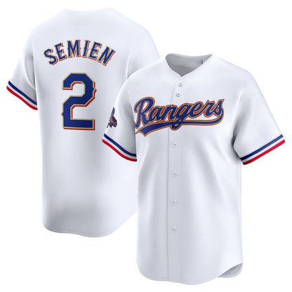 Texas Rangers #2 Marcus Semien 2024 Gold Collection Limited Player Jersey ¨C White Baseball Jerseys