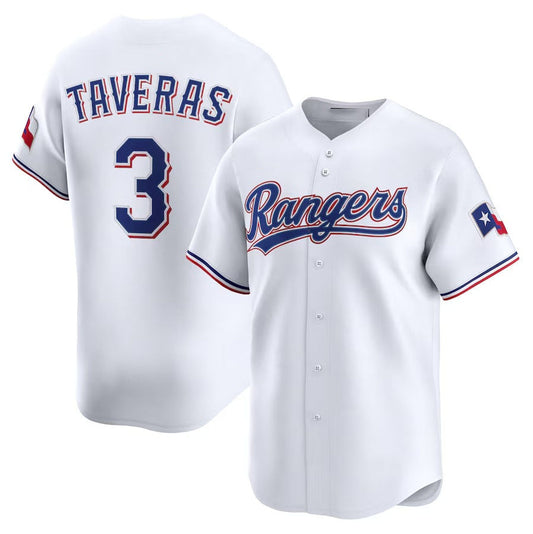 Texas Rangers #3 Leody Taveras Home Limited Player Jersey - White Stitched Baseball Jersey