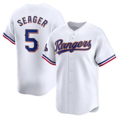 Texas Rangers #5 Corey Seager 2024 Gold Collection Limited Player Jersey ¨C White Baseball Jerseys