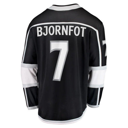 LA.Kings #7 Tobias Bjornfot Fanatics Branded Home Breakaway Player Jersey  Black Stitched American Hockey Jerseys CROVYIE