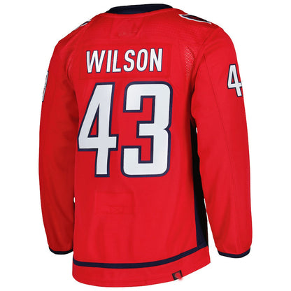 W.Capitals #43 Tom Wilson Home Primegreen Authentic Pro Player Jersey Red Stitched American Hockey Jerseys CROVYIE