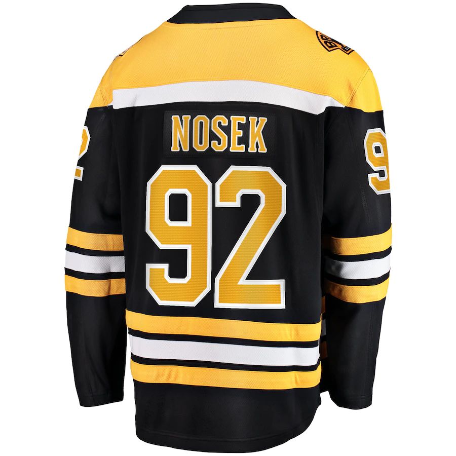 B.Bruins #92 Tomas Nosek Fanatics Branded Home Breakaway Player Jersey Black Stitched American Hockey Jerseys CROVYIE