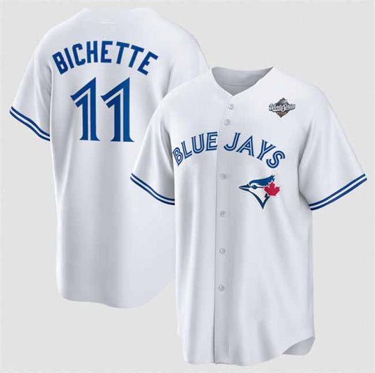 Toronto Blue Jays #11 Bo Bichette White 2025 World Series Home Cool Base Stitched Baseball Jersey