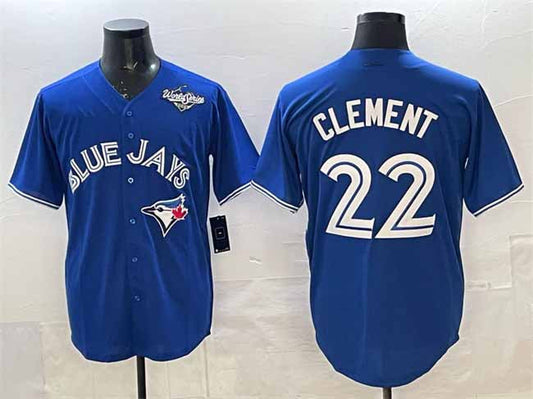 Toronto Blue Jays #22 Ernie Clement Blue 2025 World Series Cool Base Stitched Baseball Jersey