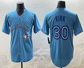 Toronto Blue Jays #30 Alejandro Kirk Light Blue Cool Base Stitched Baseball Jersey