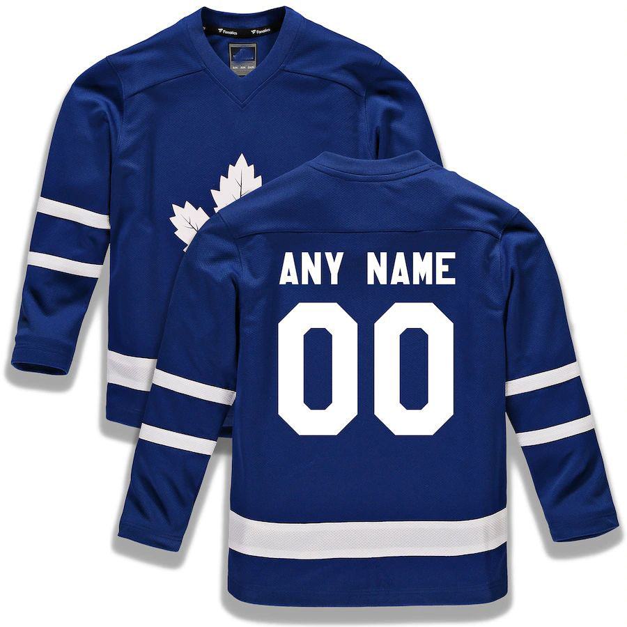 Custom T.Maple Leafs Fanatics Branded Home Replica  Blue Stitched American Hockey Jerseys CROVYIE