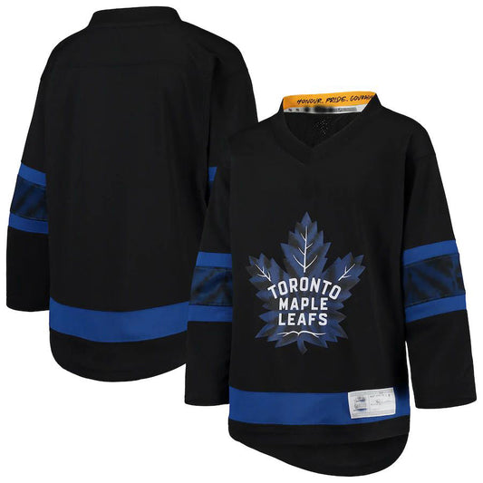 T.Maple Leafs Alternate Replica Team Jersey Black Stitched American Hockey Jerseys CROVYIE