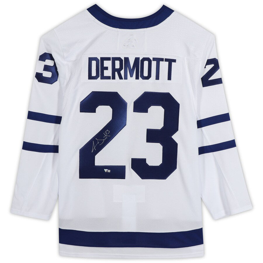 T.Maple Leafs #23 Travis Dermott Fanatics Authentic Autographed White  Stitched American Hockey Jerseys CROVYIE