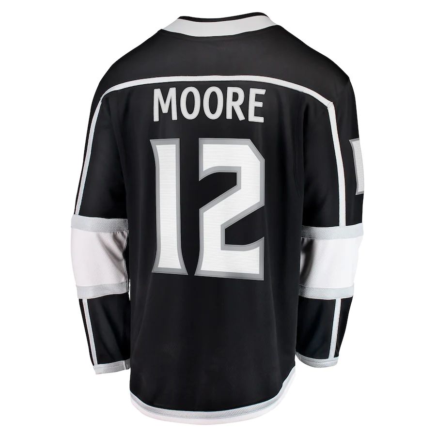 LA.Kings #12 Trevor Moore Fanatics Branded Home Breakaway Player Jersey  Black Stitched American Hockey Jerseys CROVYIE