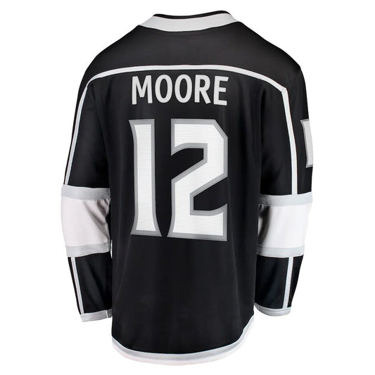 LA.Kings #12 Trevor Moore Fanatics Branded Home Breakaway Player Jersey  Black Stitched American Hockey Jerseys CROVYIE