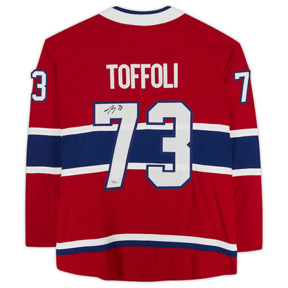 M.Canadiens #73 Tyler Toffoli Fanatics Authentic Autographed Breakaway Jersey Red Stitched American Hockey Jerseys CROVYIE