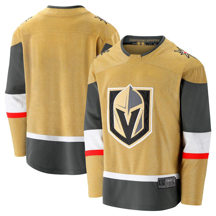 V.Golden Knights Fanatics Branded 2020-21 Home Premier Breakaway Jersey Gold Stitched American Hockey Jerseys CROVYIE