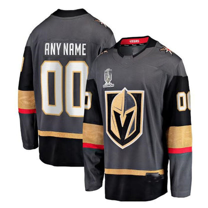 Custom V.Golden Knights  Fanatics Branded 2023 Stanley Cup Champions Alternate Breakaway Custom Jersey - Black Stitched American Hockey Jerseys CROVYIE