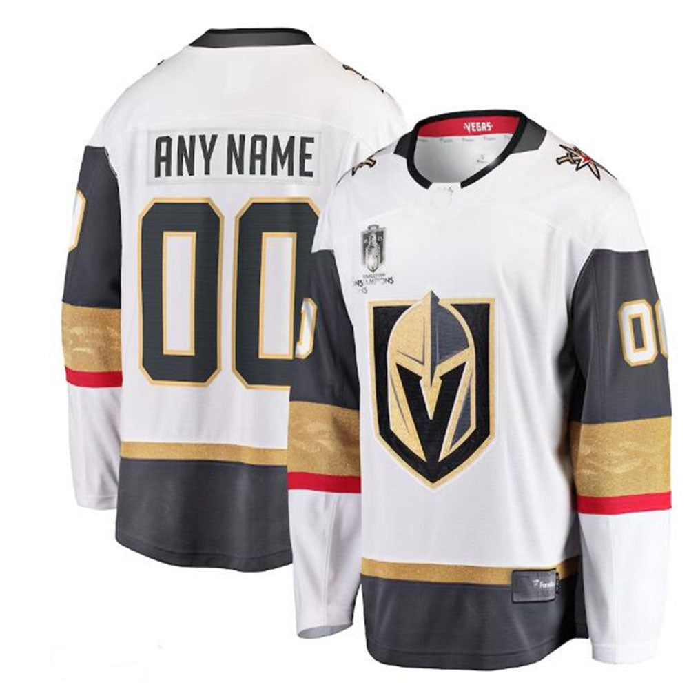 Custom V.Golden Knights Fanatics Branded 2023 Stanley Cup Champions Away Breakaway Custom Jersey - White Stitched American Hockey Jerseys CROVYIE