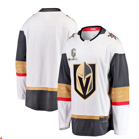 V.Golden Knights Fanatics Branded 2023 Stanley Cup Champions Away Breakaway Jersey - White Hockey Jerseys CROVYIE