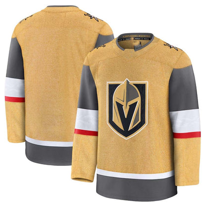 V.Golden Knights Fanatics Home Premium Jersey - Gold Stitched American Hockey Jerseys CROVYIE