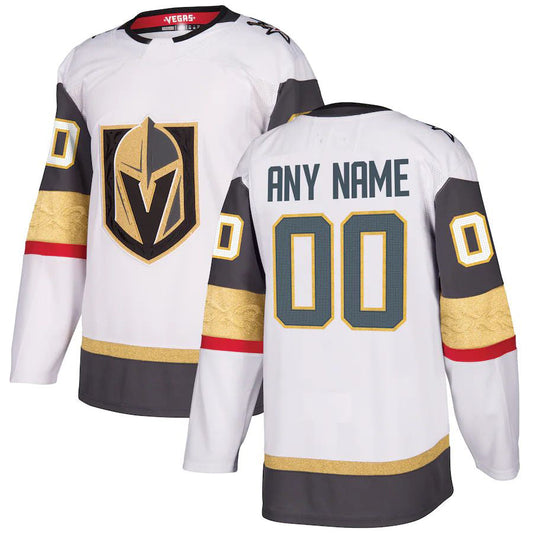 Custom V.Golden Knights Away Authentic Jersey White Gray Stitched American Hockey Jerseys CROVYIE