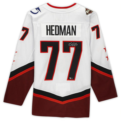 TB.Lightning #77 Victor Hedman Fanatics Authentic Autographed 2022 All-Star Game White Stitched American Hockey Jerseys CROVYIE