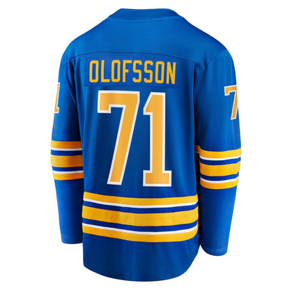 B.Sabres #71 Victor Olofsson Fanatics Branded Breakaway Player Jersey Royal Stitched American Hockey Jerseys CROVYIE