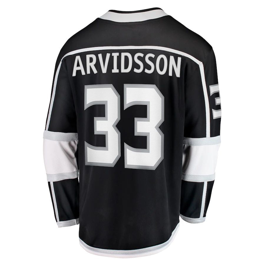 LA.Kings #33 Viktor Arvidsson Fanatics Branded Home Breakaway Player Jersey Black Stitched American Hockey Jerseys CROVYIE