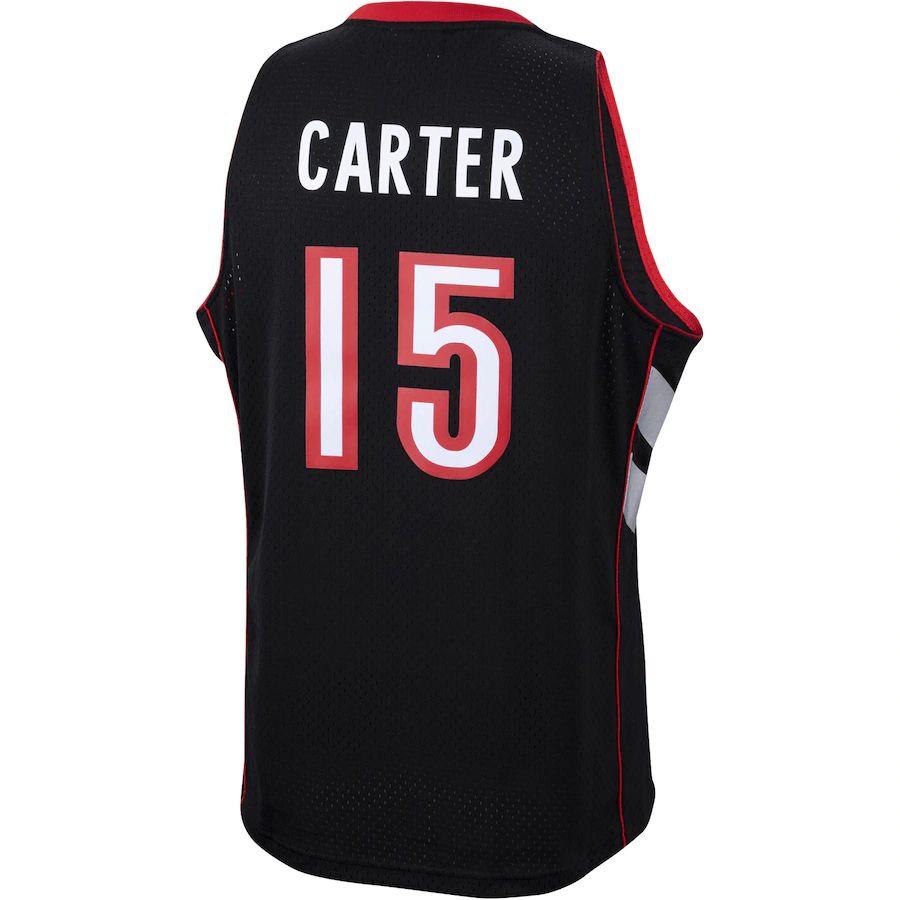 T.Raptors #15 Vince Carter Mitchell & Ness 1999-2000 Hardwood Classics Swingman Jersey Black Stitched American Basketball Jersey