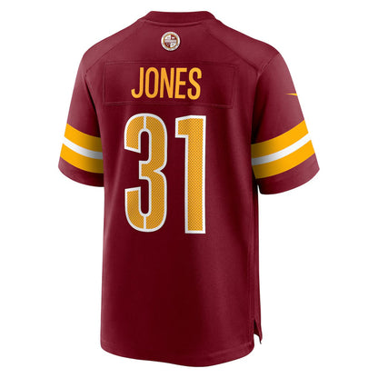 W.Commanders #31 Jonathan Jones Burgundy Team Game Stitched American Football Jerseys