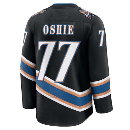 W.Capitals #77 TJ Oshie Fanatics Alternate 50th Anniversary Premium Jersey - Black Stitched American Hockey Jerseys CROVYIE