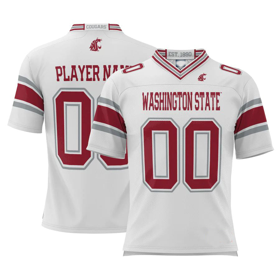 Custom W.State Cougars ProSphere NIL Pick-A-Player Football Jersey White Stitched American College Jerseys