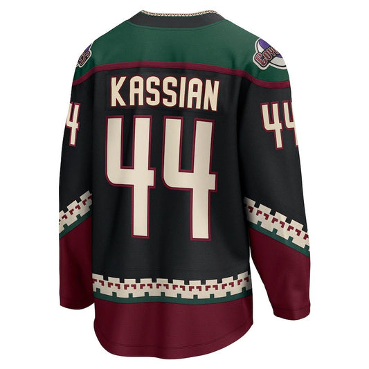 A.Coyotes #44 Zack Kassian Fanatics Branded Home Breakaway Player Jersey  Black Stitched American Hockey Jerseys CROVYIE