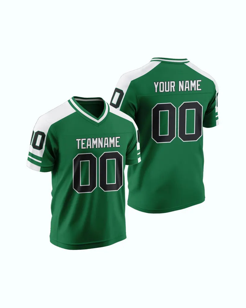 Custom American Football Jersey Personalized Name and Number Heat Press or Stitched Breathable Mesh Top for Team Game Sports or Workwear